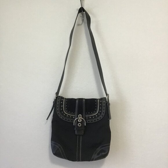 Coach Soho Signature Black Crossbody Shoulder Bag - Picture 1 of 15